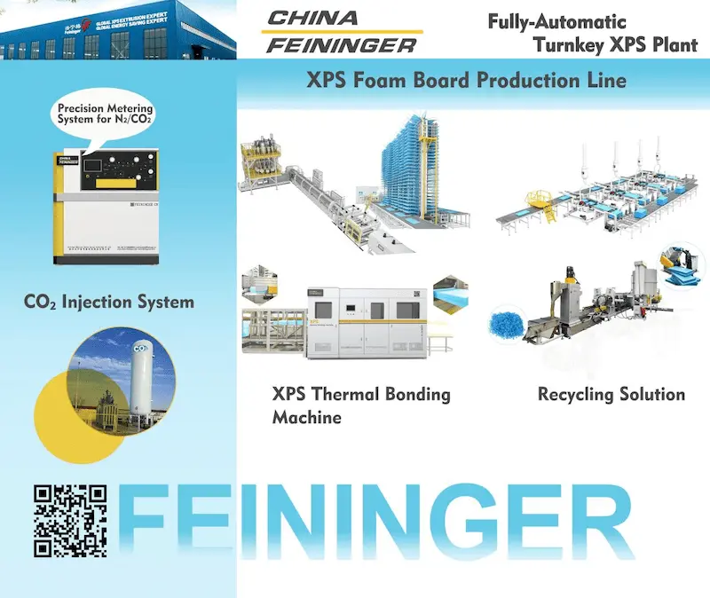 Feininger fully‑automatic turnkey XPS plant, CO₂ injection system and recycling solution for Canton Fair 2026.webp